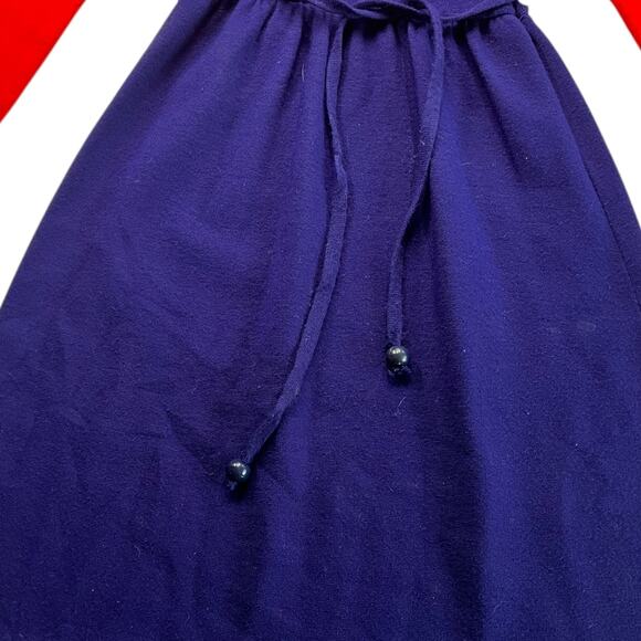 Vintage Little World Girls Size 10 Red Navy Striped Sweater Dress - Picture 6 of 9